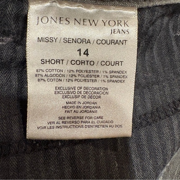 Jones New York Jeans Lexington Straight Sz 14 Silver Stud Embellished Pockets - Picture 8 of 9